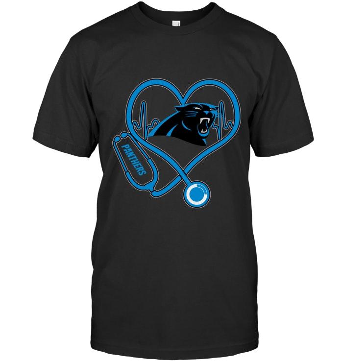 Nfl Carolina Panthers Nurse Scope Love Heartbeat Shirt Long Sleeve Plus Size Up To 5xl