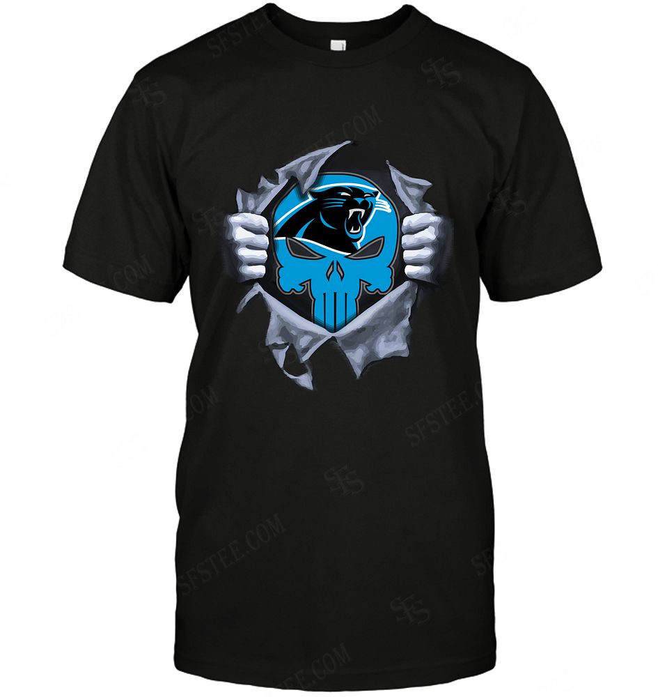 Nfl Carolina Panthers Punisher Logo Dc Marvel Jersey Superhero Avenger Tshirt Size Up To 5xl