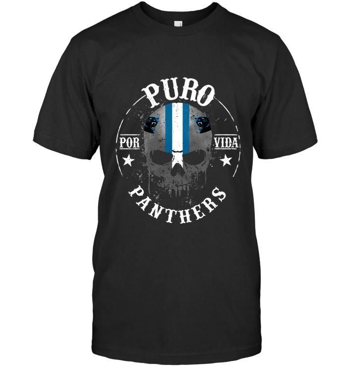 Nfl Carolina Panthers Puro Carolina Panthers Por Vida Fan Shirt Tshirt Size Up To 5xl