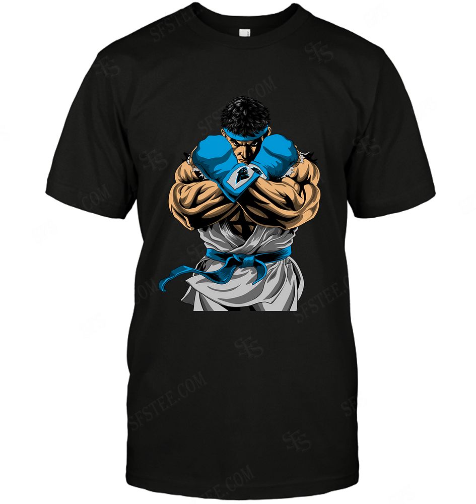 Nfl Carolina Panthers Ryu Nintendo Street Fighter Long Sleeve Plus Size Up To 5xl