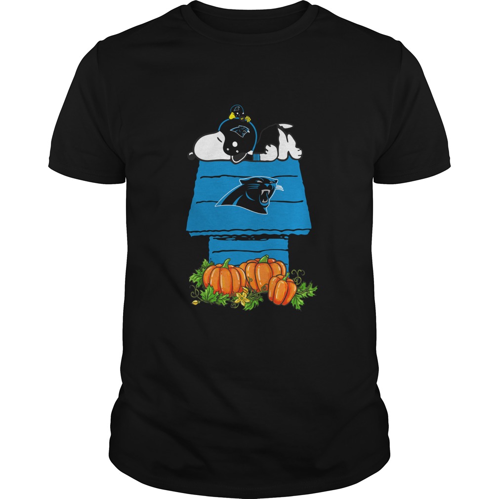 Nfl Carolina Panthers Snoopy Pumpkin House Nfl Tank Top Size Up To 5xl