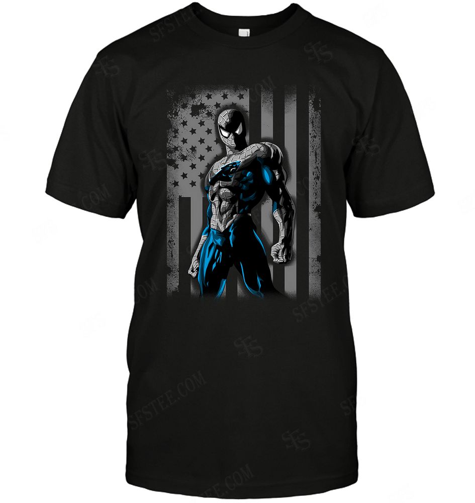 Nfl Carolina Panthers Spiderman Flag Dc Marvel Jersey Superhero Avenger Hoodie Size Up To 5xl