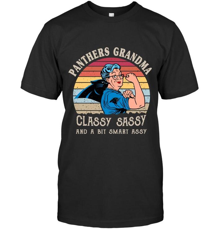 Nfl Carolina Panthers Strong Grandma Classy Sassy And A Bit Smart Asy Retro Art T Shirt Shirt Plus Size Up To 5xl