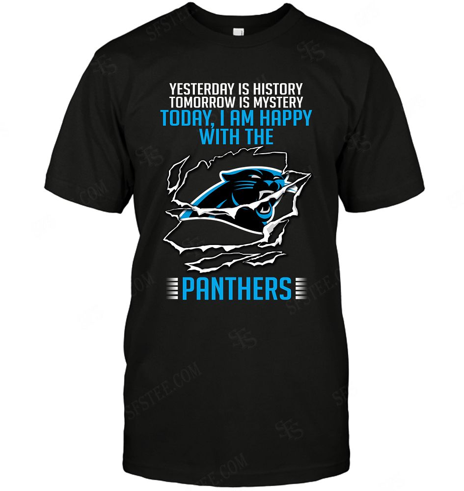 Nfl Carolina Panthers Yesterday Is History Tshirt Plus Size Up To 5xl