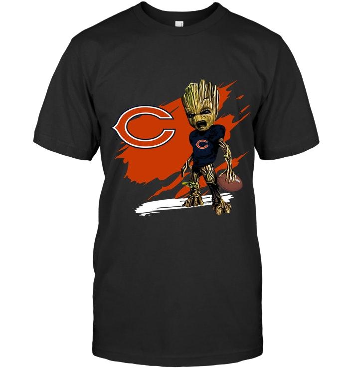 Nfl Chicago Bears Angry Baby Groot Ripped Shirt Plus Size Up To 5xl