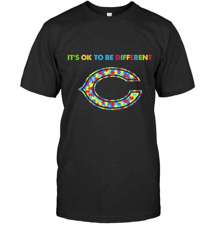 Nfl Chicago Bears Autism Its Okie To Be Different T Shirt Tank Top Size Up To 5xl