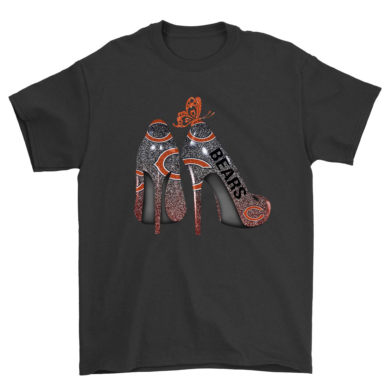 Nfl Chicago Bears Butterfly High Heels Chicago Bears Tshirt Size Up To 5xl