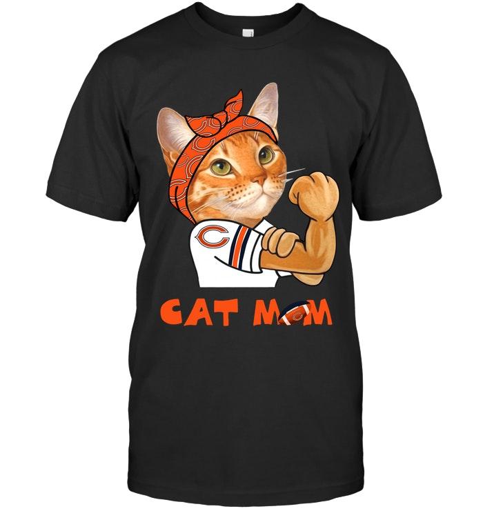 Nfl Chicago Bears Cat Mom Strong Mom For Fan T Shirt Shirt Plus Size Up To 5xl