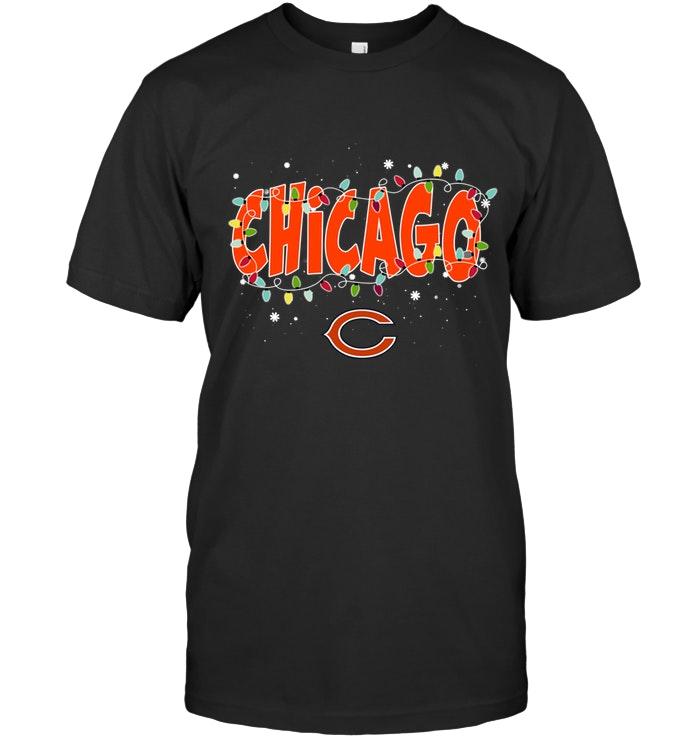 Nfl Chicago Bears Christmas Fairy Lights T Shirt Tank Top Plus Size Up To 5xl