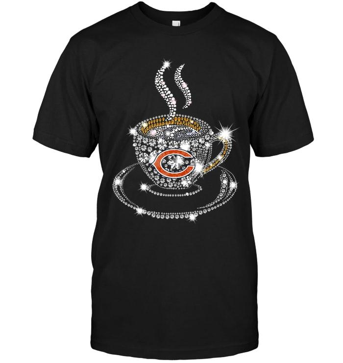 Nfl Chicago Bears Coffee Cup Diamond Glitter Shirt Tshirt Size Up To 5xl