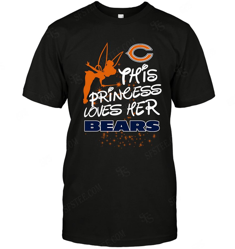 Nfl Chicago Bears Fairy Disney This Princess Loves Her Team Sweater Plus Size Up To 5xl