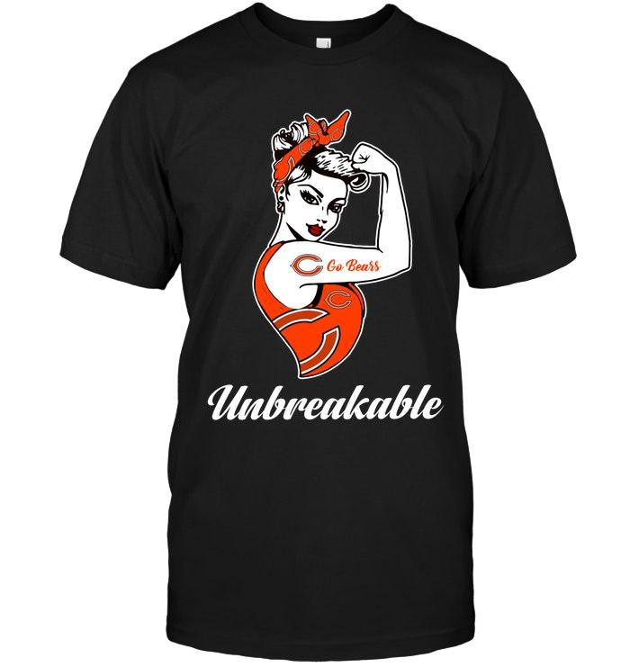 Nfl Chicago Bears Go Chicago Bears Unbreakable Girl Shirt Tank Top Plus Size Up To 5xl