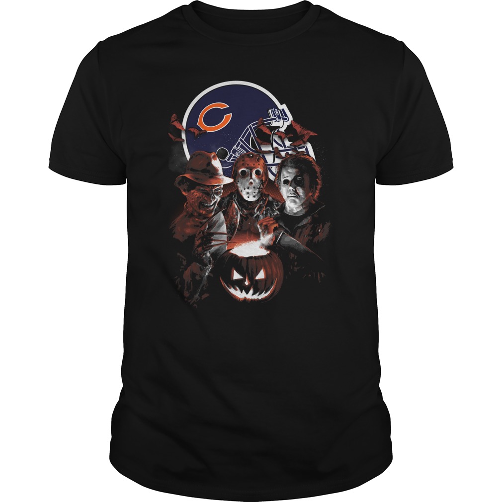 Nfl Chicago Bears Halloween Scream Team Tshirt Plus Size Up To 5xl