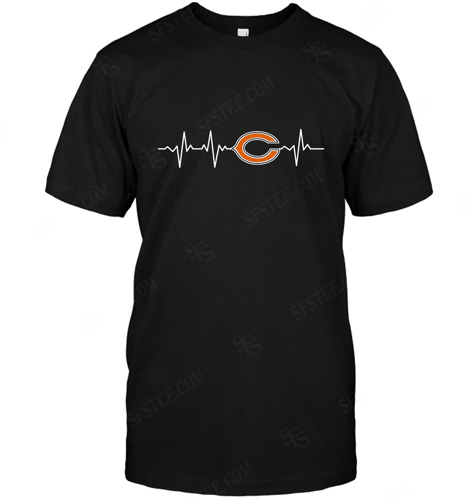 Nfl Chicago Bears Heartbeat With Logo Size Up To 5xl