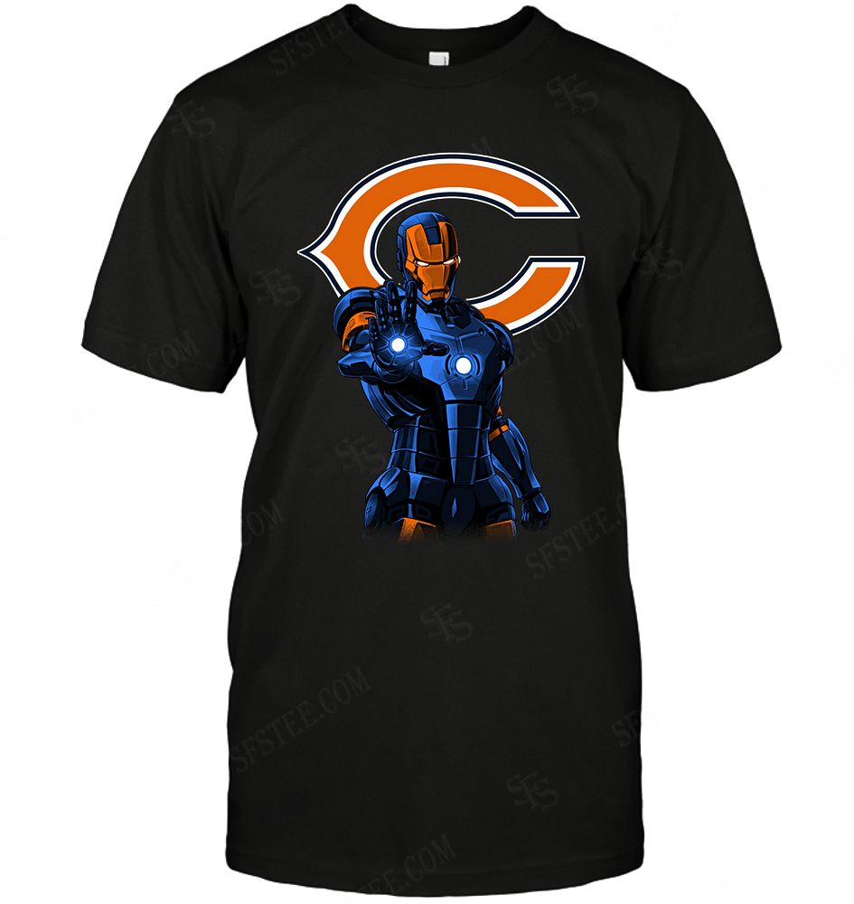 Nfl Chicago Bears Ironman Dc Marvel Jersey Superhero Avenger Plus Size Up To 5xl