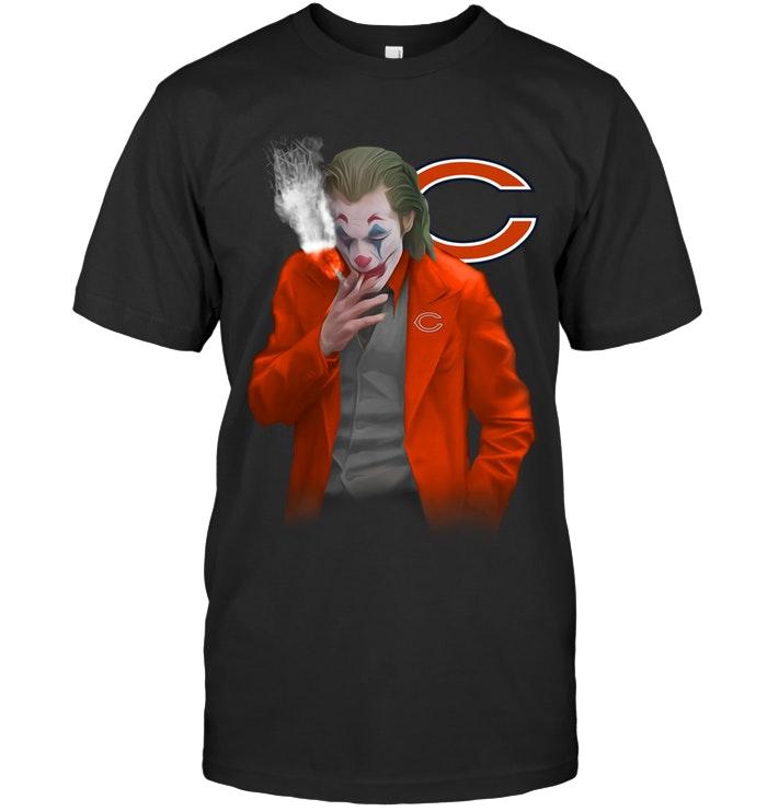 Nfl Chicago Bears Joker Joaquin Phoenix Smoking T Shirt Long Sleeve Plus Size Up To 5xl