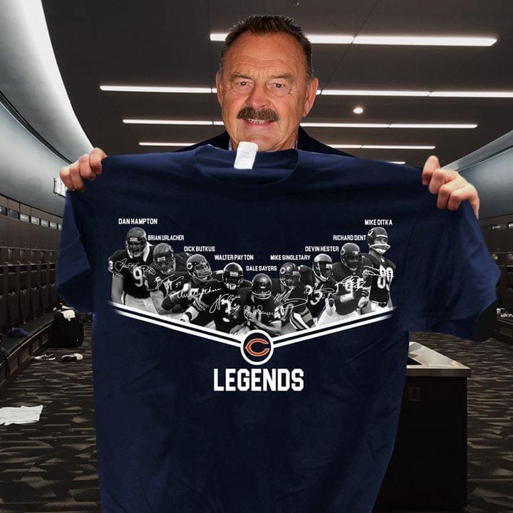 Nfl Chicago Bears Legends Players Signatures T Shirt Tshirt Size Up To 5xl