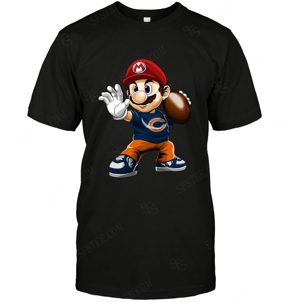 Nfl Chicago Bears Mario Nintendo Shirt Plus Size Up To 5xl