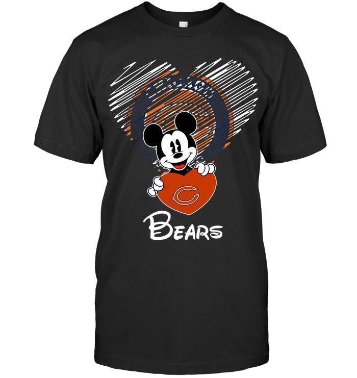 Nfl Chicago Bears Mickey Loves Chicago Bears Fan Shirt Size Up To 5xl