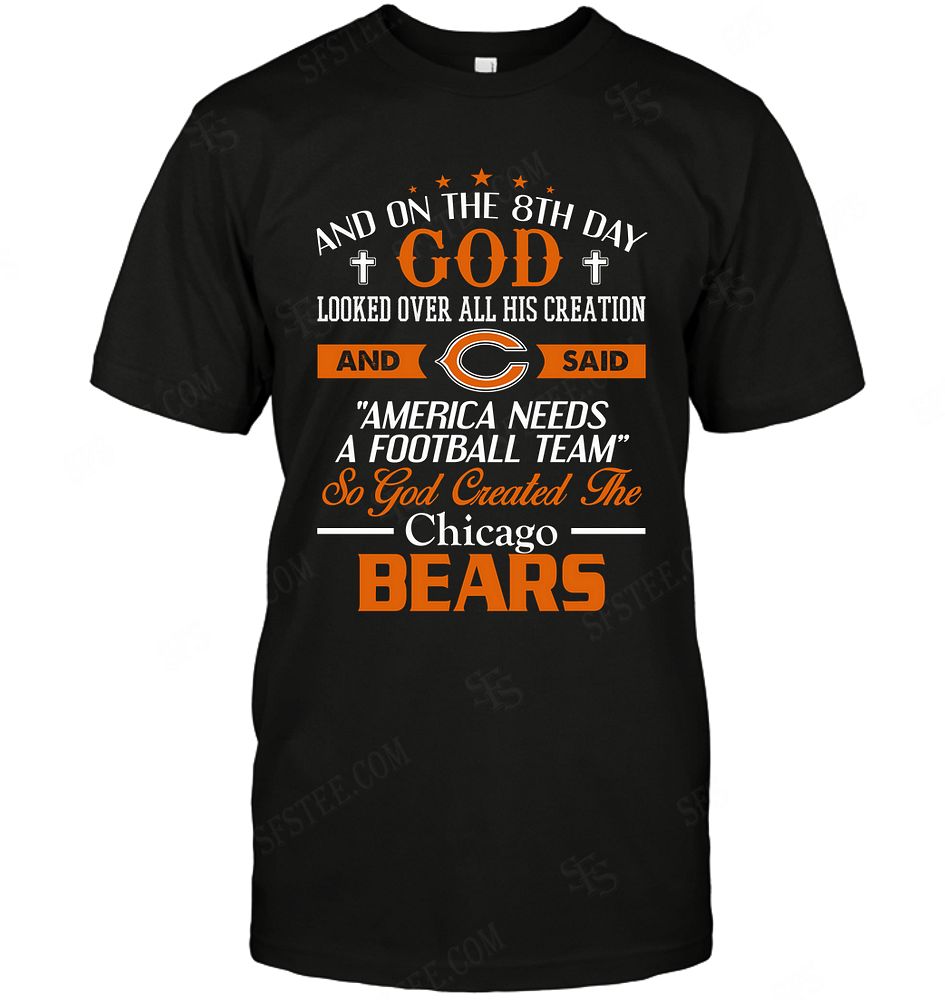 Nfl Chicago Bears On The 8th Day God Created My Team Tank Top Size Up To 5xl