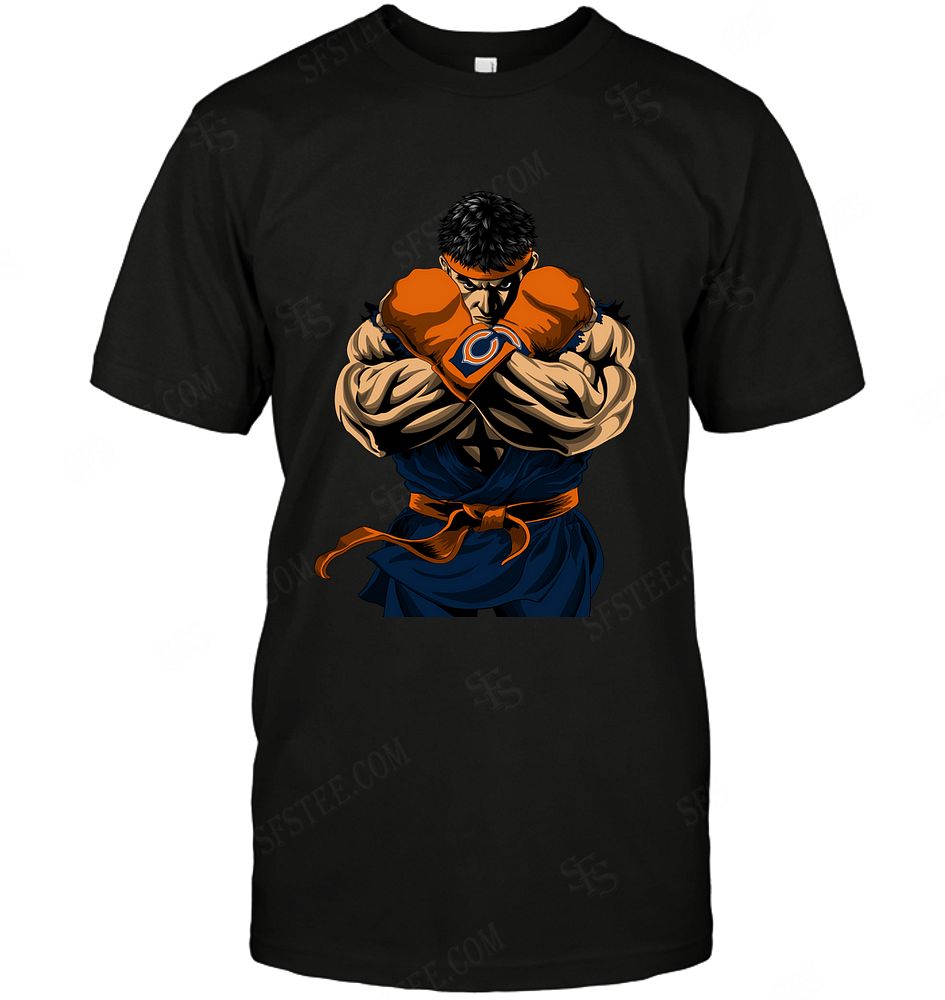 Nfl Chicago Bears Ryu Nintendo Street Fighter Tshirt Size Up To 5xl