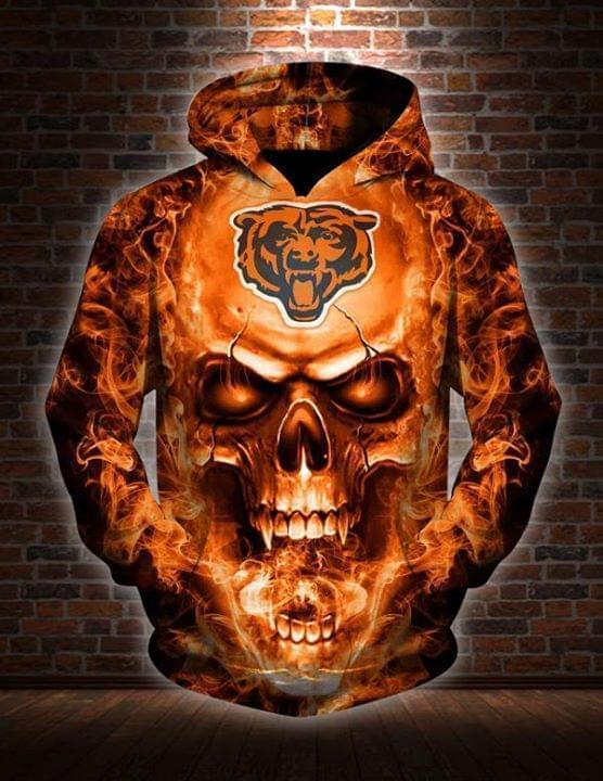 Nfl Chicago Bears Skull 3d Printed Hoodie 3d 3d Graphic Printed Tshirt Hoodie Up To 5xl Size Up To 5xl