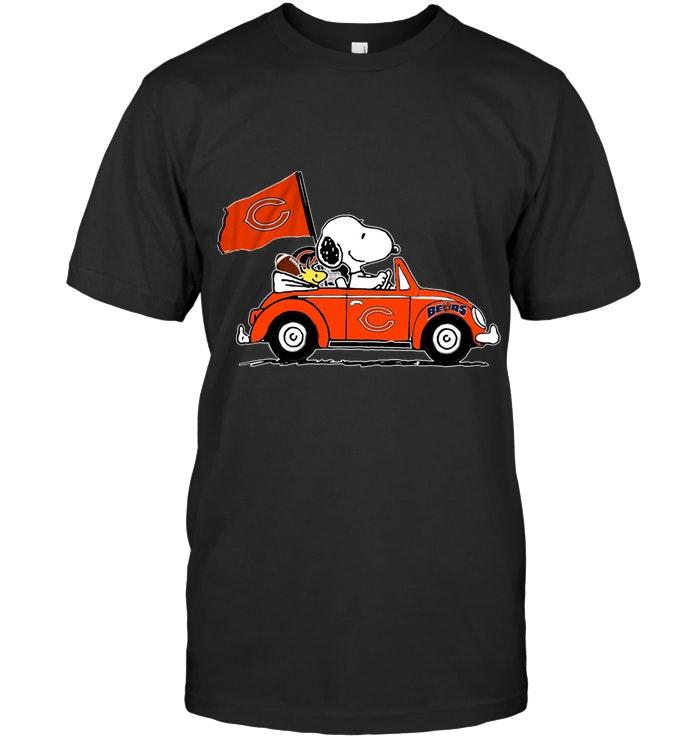 Nfl Chicago Bears Snoopy Drives Chicago Bears Beetle Car Fan T Shirt Shirt Plus Size Up To 5xl