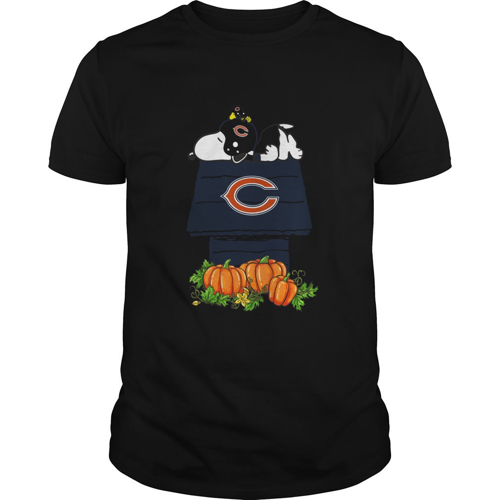 Nfl Chicago Bears Snoopy Pumpkin House Nfl Shirt Plus Size Up To 5xl