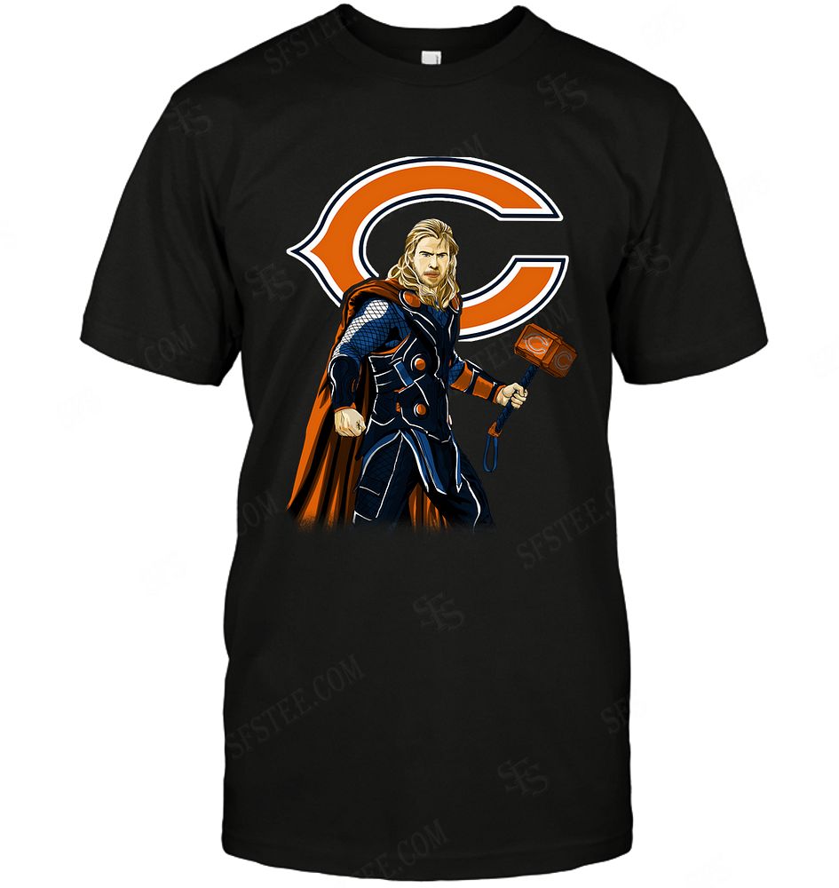 Nfl Chicago Bears Thor Dc Marvel Jersey Superhero Avenger Tshirt Plus Size Up To 5xl