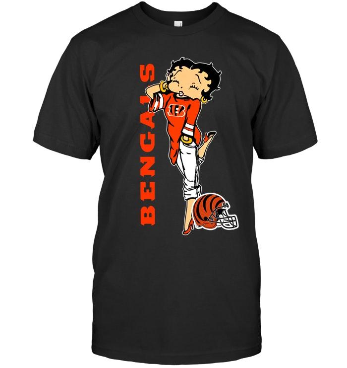 Nfl Cincinnati Bengals Betty Boop Fan Shirt Hoodie Plus Size Up To 5xl