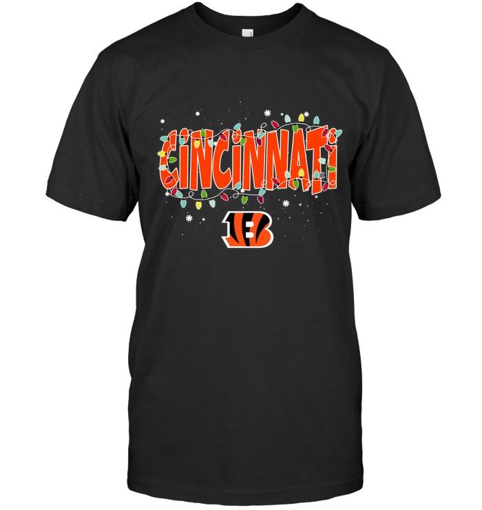 Nfl Cincinnati Bengals Christmas Fairy Lights T Shirt Size Up To 5xl