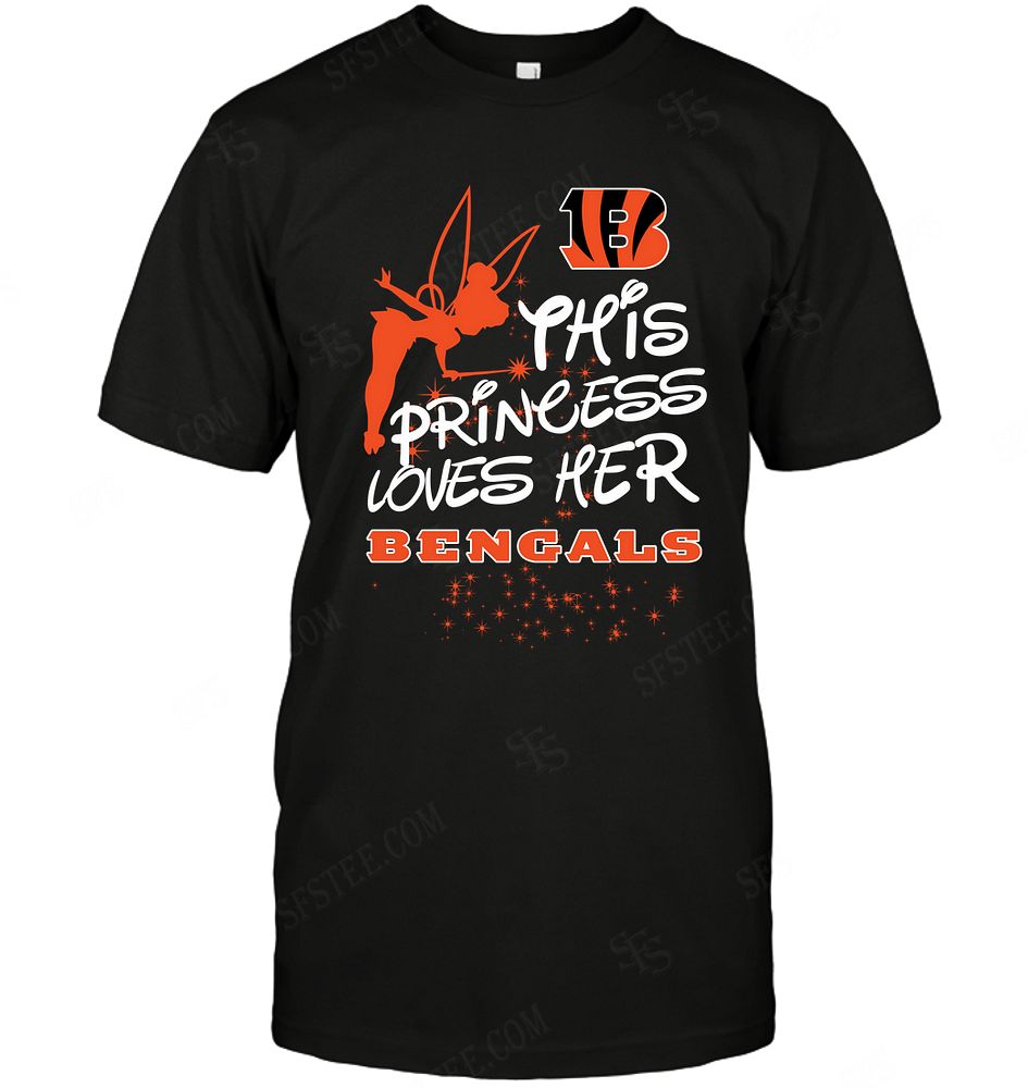 Nfl Cincinnati Bengals Fairy Disney This Princess Loves Her Team Size Up To 5xl