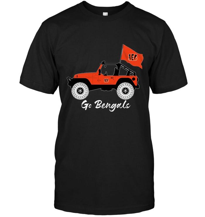 Nfl Cincinnati Bengals Go Cincinnati Bengals Jeep Shirt Long Sleeve Size Up To 5xl