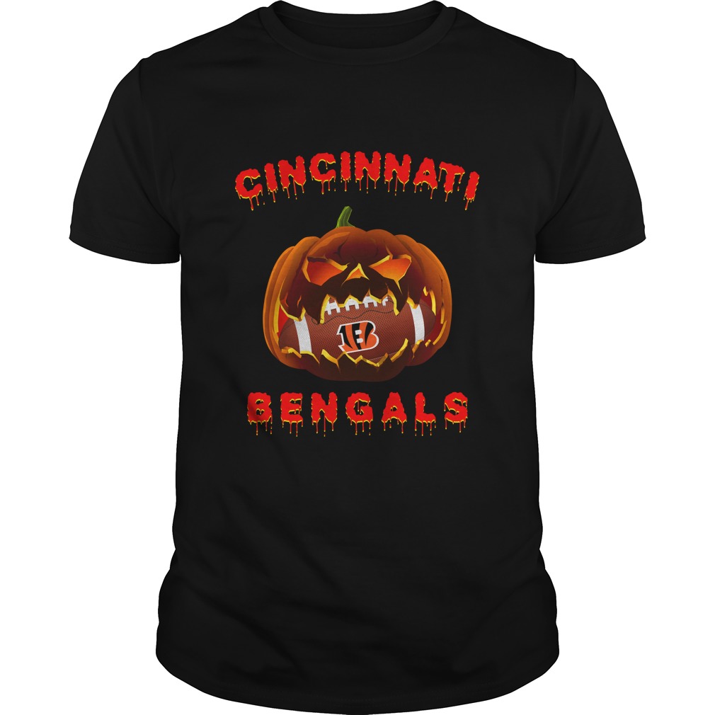 Nfl Cincinnati Bengals Halloween Pumpkin Cincinnati Bengals Nfl Shirt Size Up To 5xl