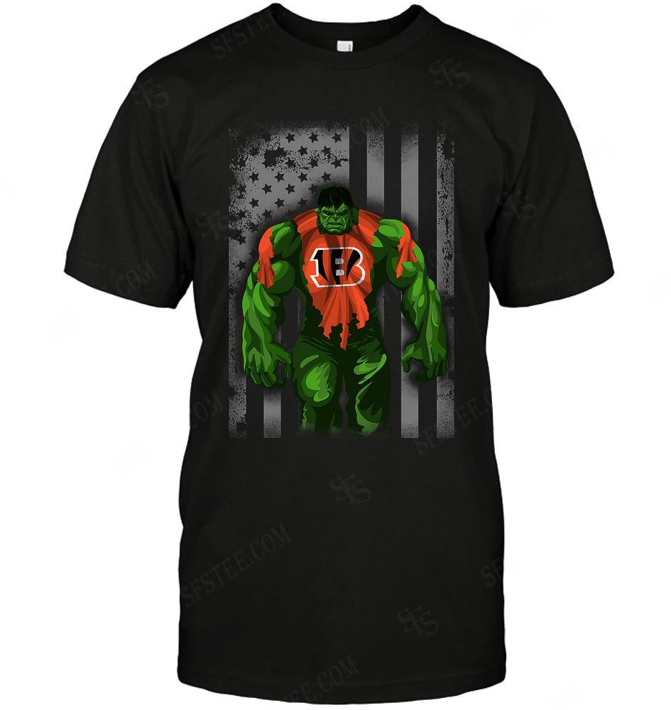 Nfl Cincinnati Bengals Hulk Dc Marvel Jersey Superhero Avenger Shirt Plus Size Up To 5xl