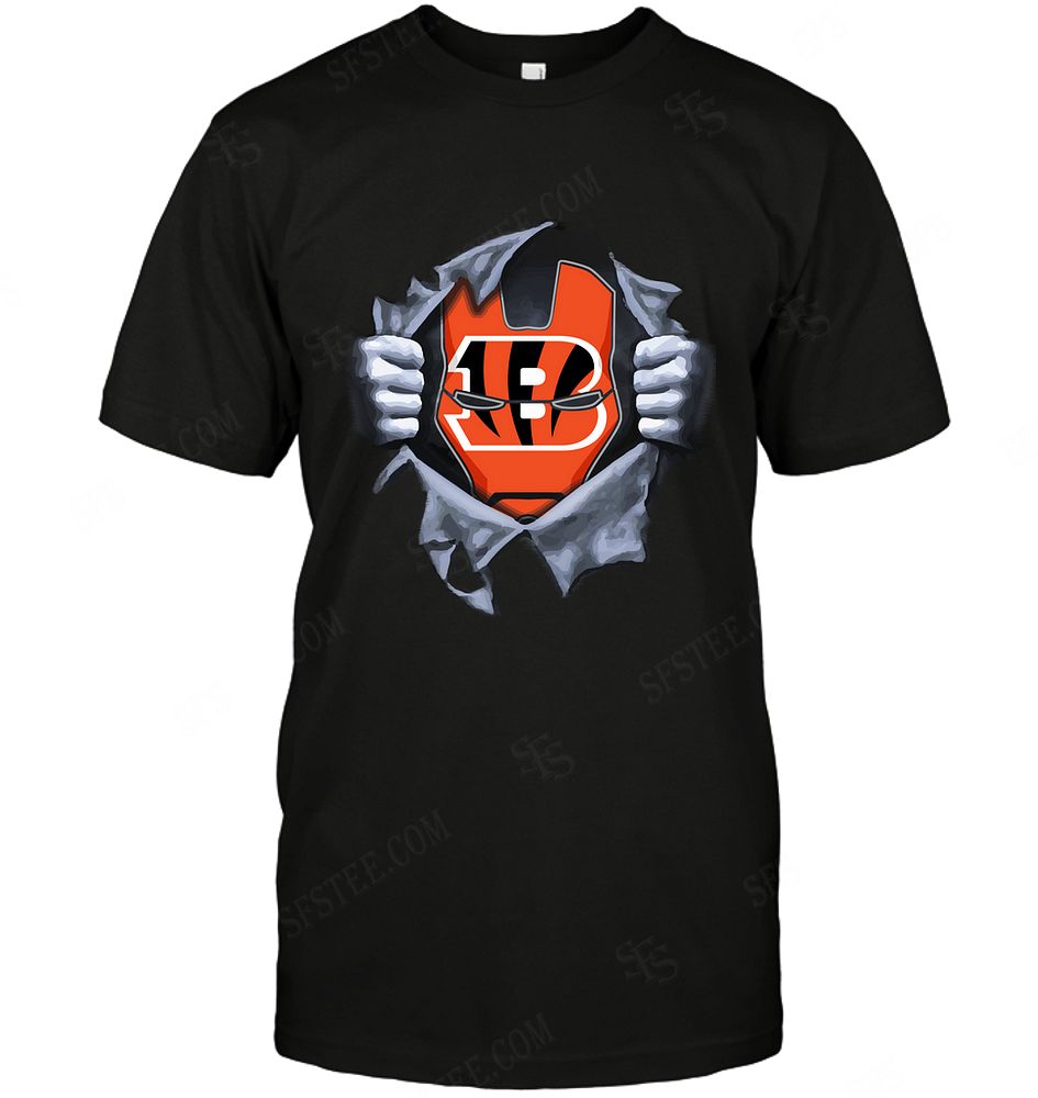 Nfl Cincinnati Bengals Ironman Logo Dc Marvel Jersey Superhero Avenger Sweater Plus Size Up To 5xl