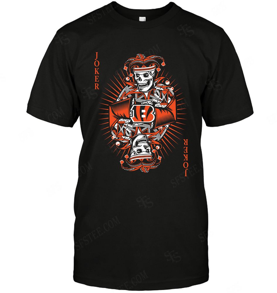 Nfl Cincinnati Bengals Joker Card Poker Shirt Size Up To 5xl