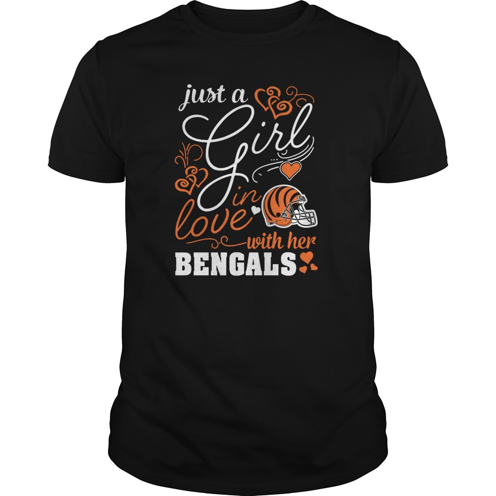 Nfl Cincinnati Bengals Just A Girl In Love With Her Cincinnati Bengals Hoodie Size Up To 5xl