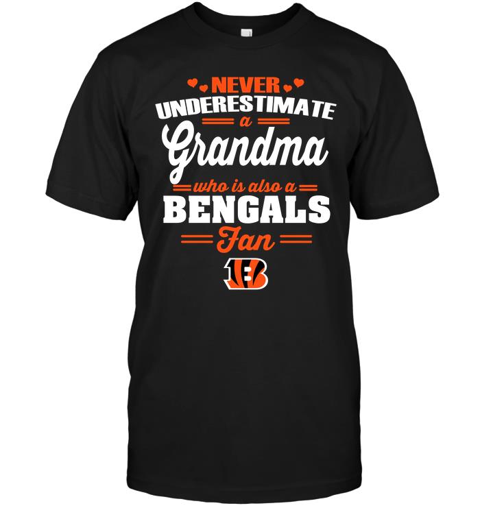 Nfl Cincinnati Bengals Never Underestimate A Grandma Who Is Also A Bengals Fan Sweater Plus Size Up To 5xl