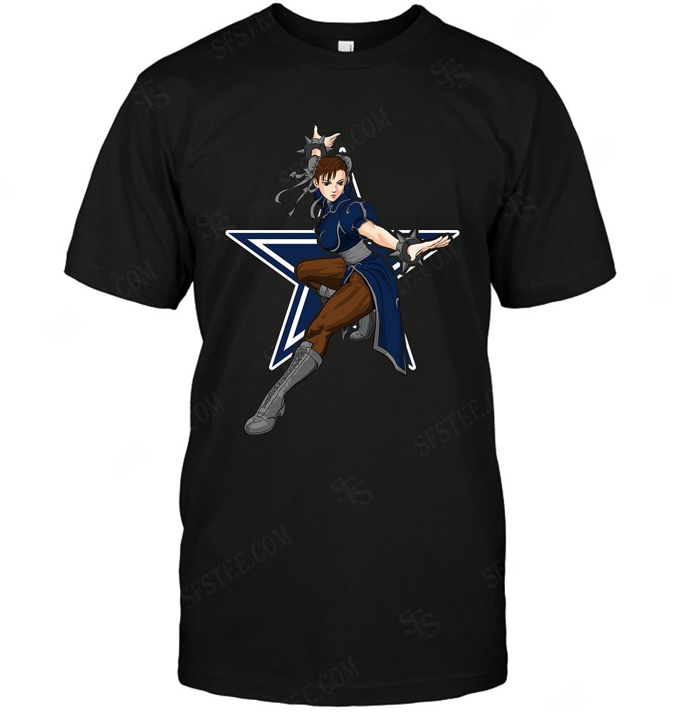 Nfl Dallas Cowboys Chun Li Nintendo Street Fighter Hoodie Plus Size Up To 5xl