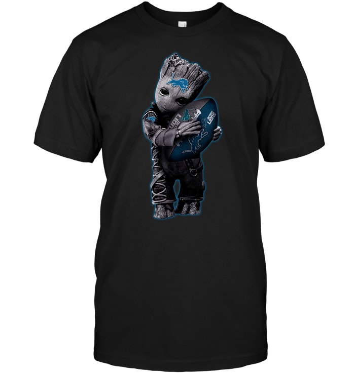 Nfl Detroit Lions Baby Groot Hug Detroit Lions Football Nfl Shirt Size Up To 5xl