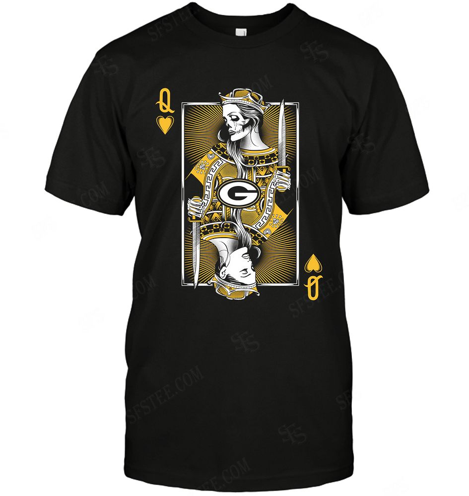 Nfl Green Bay Packers Queen Card Poker Hoodie Size Up To 5xl