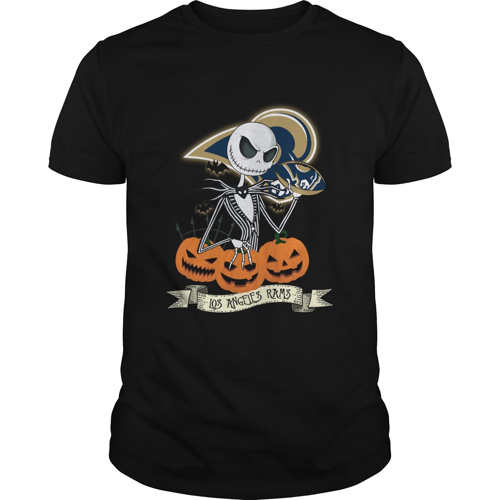 Nfl Los Angeles Rams Nfl Halloween Los Angeles Rams Jack Skellington Tank Top Plus Size Up To 5xl