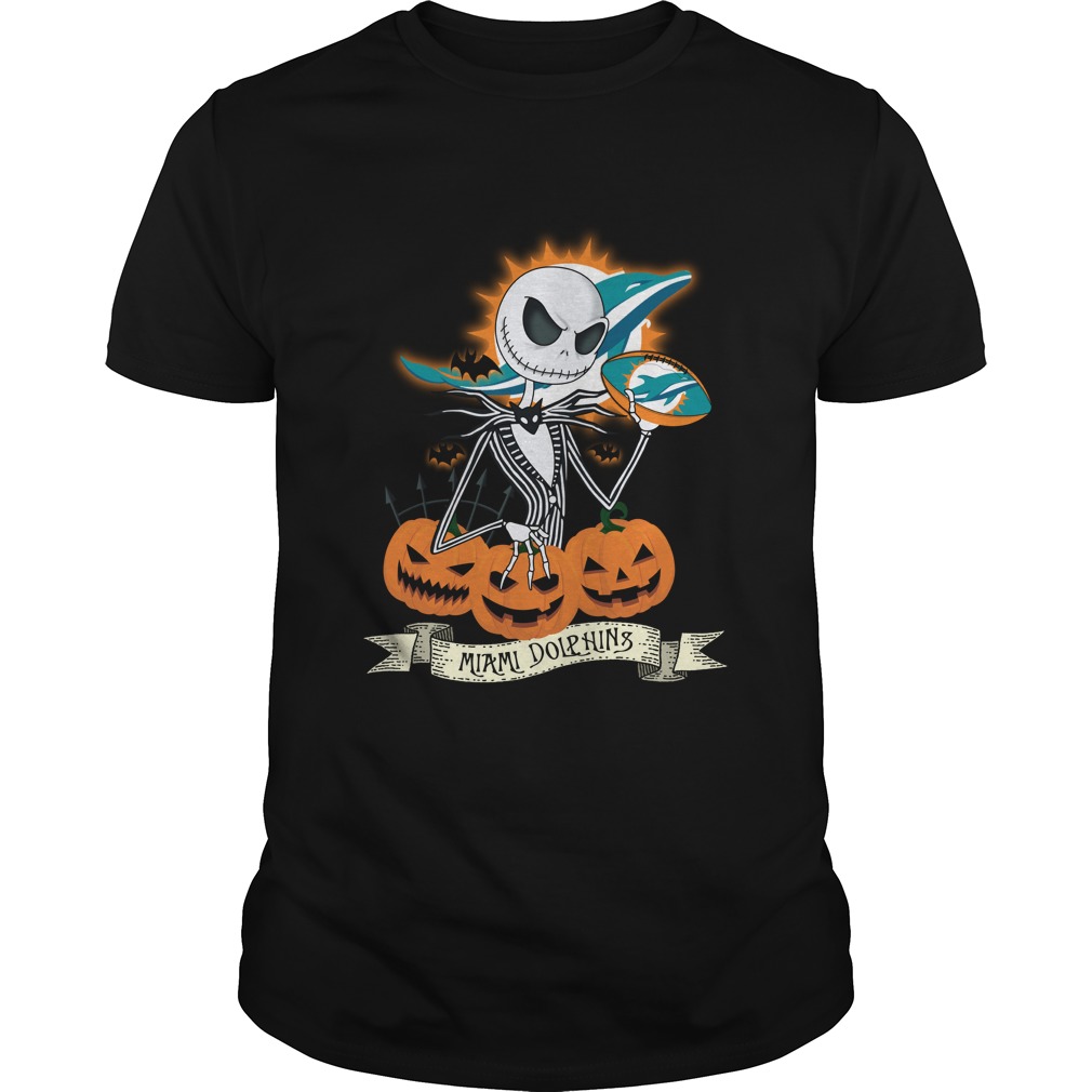 Nfl Miami Dolphins Nfl Halloween Miami Dolphins Jack Skellington Sweater Plus Size Up To 5xl