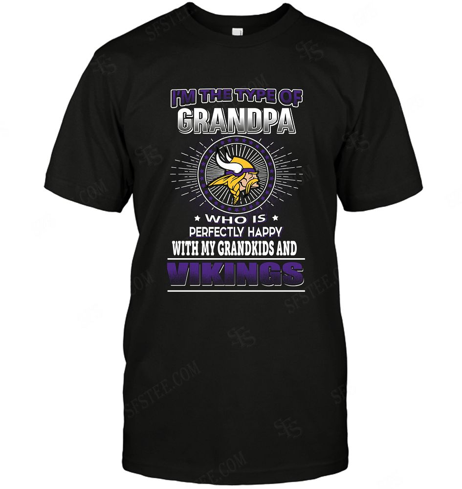 Nfl Minnesota Vikings Grandpa Loves Grandkids Tank Top Plus Size Up To 5xl