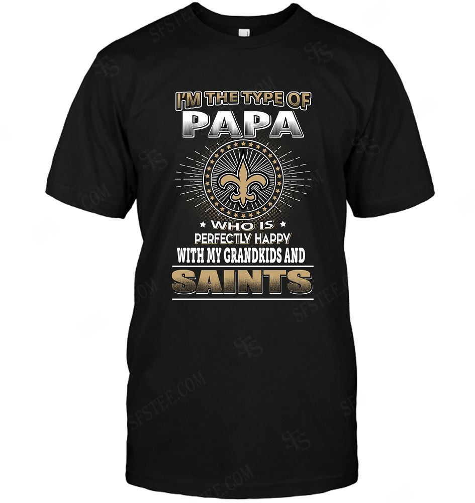 Nfl New Orleans Saints Papa Loves Grandkids Tshirt Size Up To 5xl