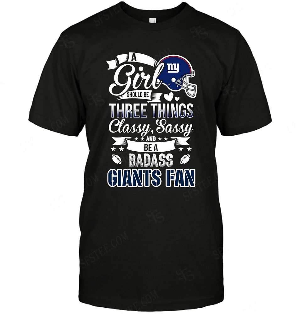 Nfl New York Giants A Girl Should Be Three Things Long Sleeve Size Up To 5xl