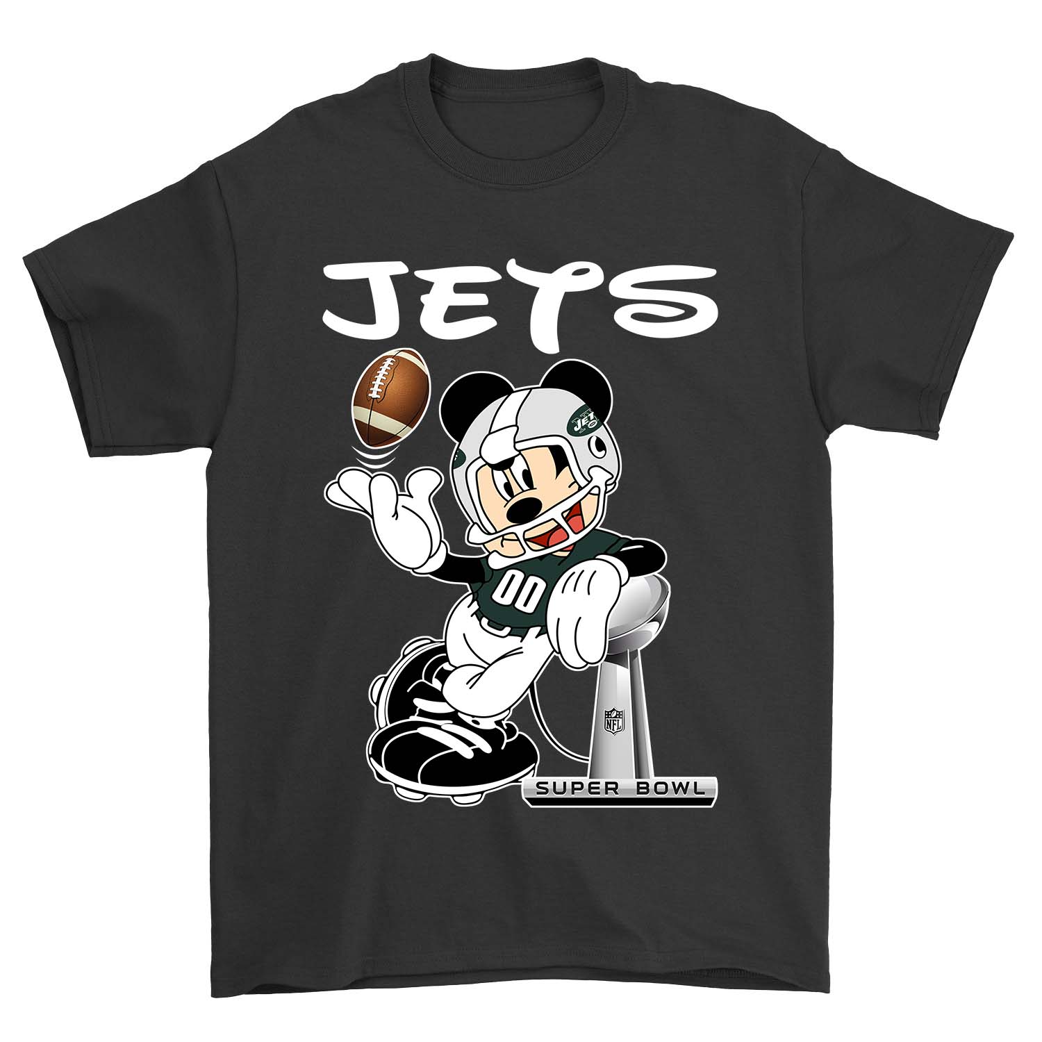 Nfl New York Jets Mickey Mouse New York Jets Long Sleeve Size Up To 5xl