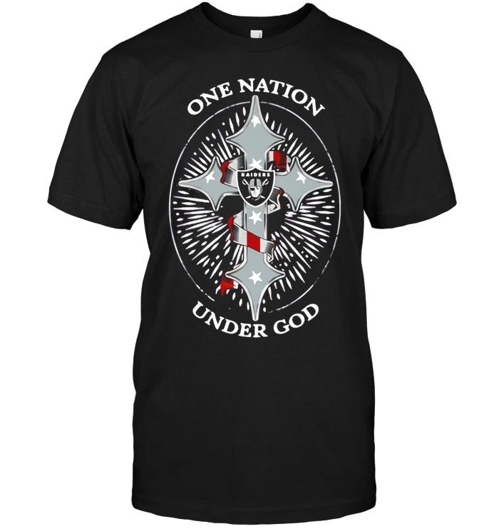 Nfl Oakland Raiders One Nation Under God Oakland Raiders T Shirt Shirt Plus Size Up To 5xl