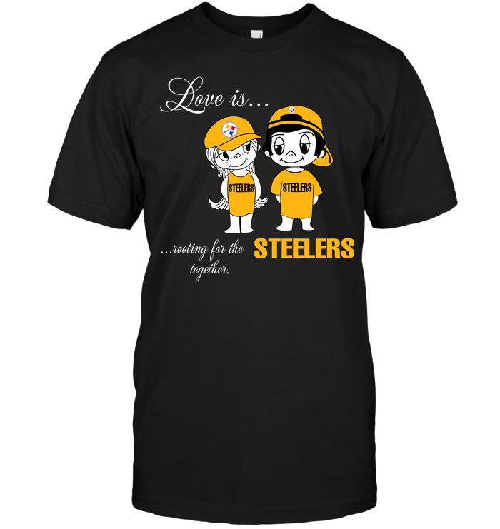 Nfl Pittsburgh Steelers Love Is Rooting For The Steelers Together Long Sleeve Plus Size Up To 5xl